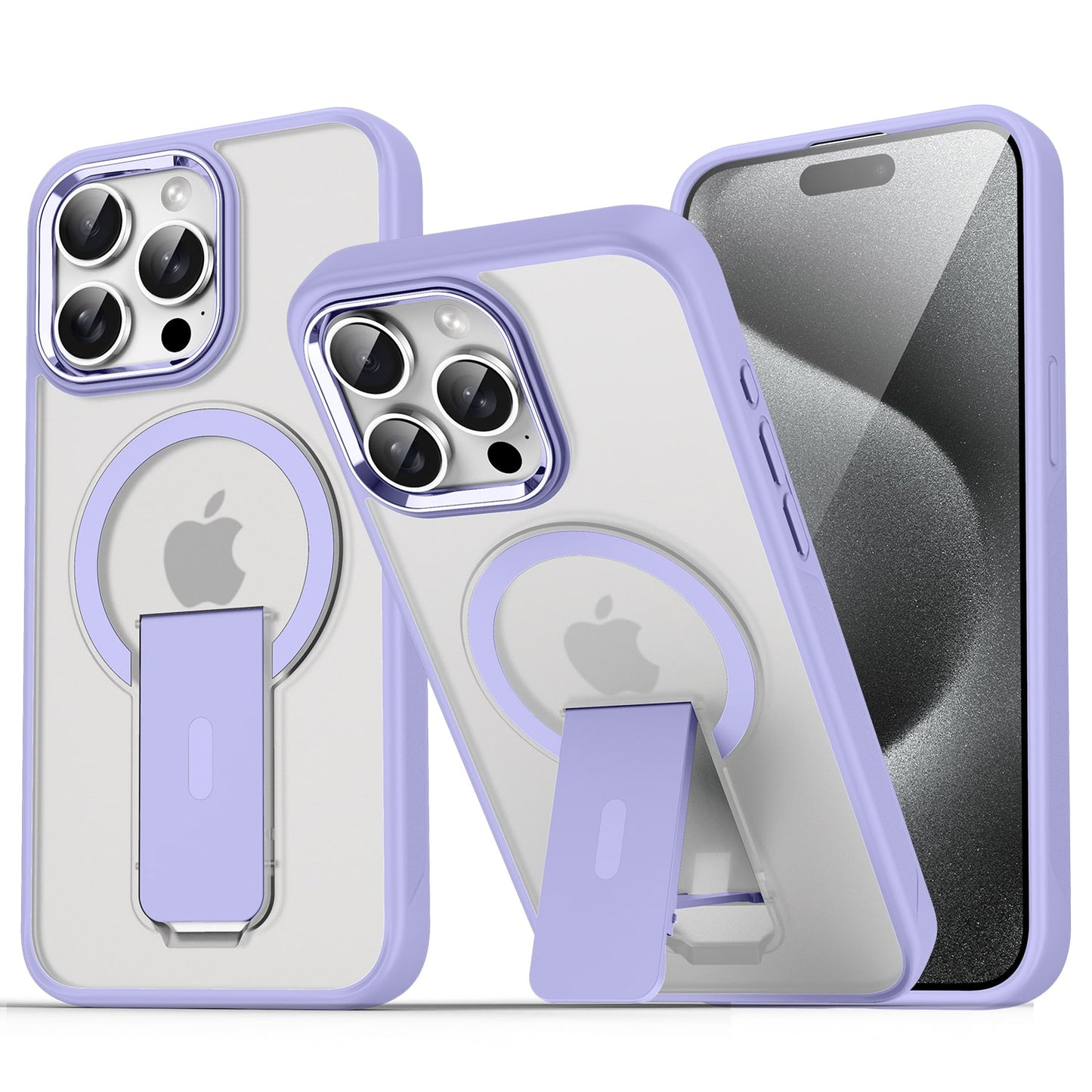Coque CLICK Latch pour iPhone 16 Pro – Violet transparent
