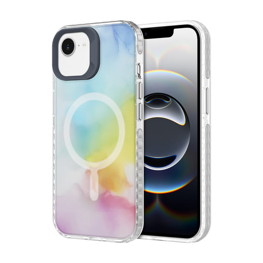 CLICK Cosmic MagSafe Series iPhone 16e/13/14/15 Case - Rainbow Swirl