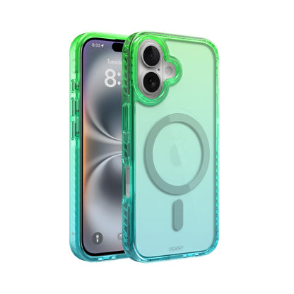 Funda CLICK Clear Ombre MagSafe para iPhone 16 - Amarillo y rosa