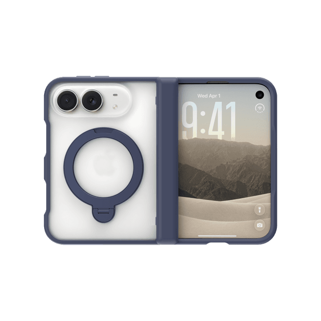 CLICK Fusion Fold Series iPhone Duo Case in Clear Blue